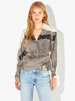 PARFOIS Camisa Estampada Cruzada Multicor Hot