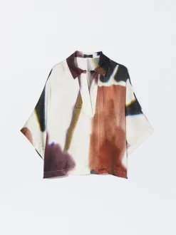 PARFOIS Camisa Fluida Estampada Multicor Cheap