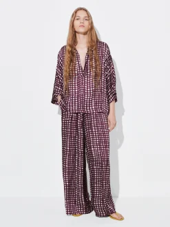PARFOIS Camisa Fluida Estampada Burdeos New