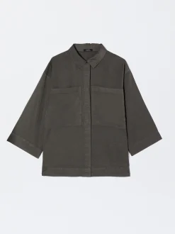 PARFOIS Camisa Lyocell Animal Print Gris Flash Sale