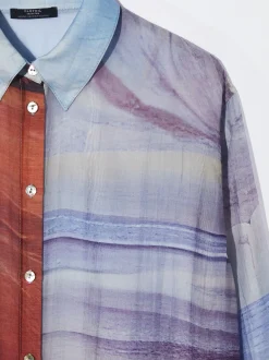 PARFOIS Camisa Lyocell Estampada Multicor Discount