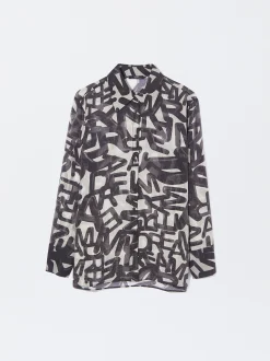 PARFOIS Camisa Lyocell Estampada Negro Shop