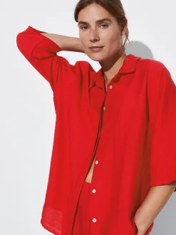 PARFOIS Camisa Manga Corta Rojo Clearance