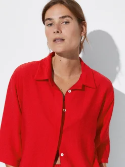 PARFOIS Camisa Manga Corta Rojo Clearance