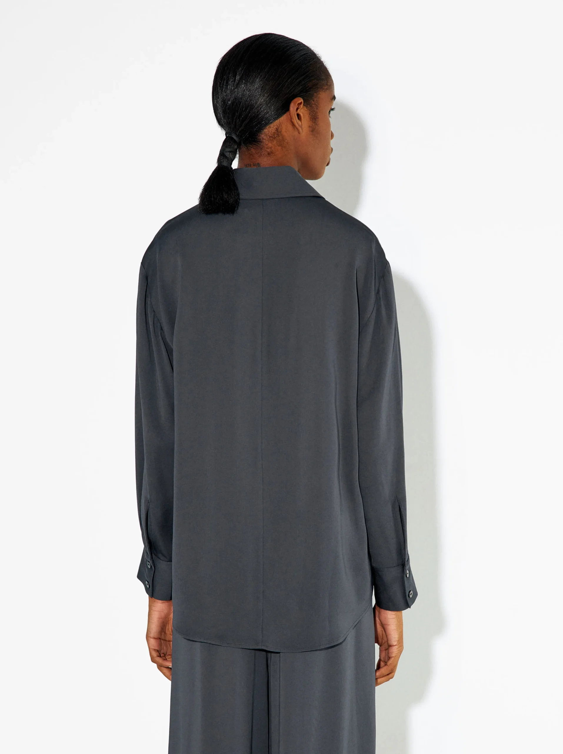 PARFOIS Camisa Manga Larga Con Bolsillo Azul Marino Hot