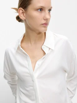 PARFOIS Camisa Manga Larga Con Botones Blanco New