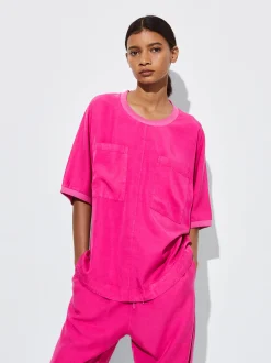 PARFOIS Camiseta 100% Lyocell Fucsia Best