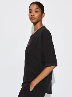 PARFOIS Camiseta 100% Lyocell Negro Flash Sale