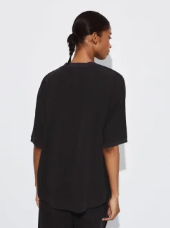 PARFOIS Camiseta 100% Lyocell Negro Flash Sale