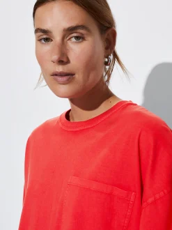 PARFOIS Camiseta Algod&oacute;n Con Bolsillo Rojo Discount