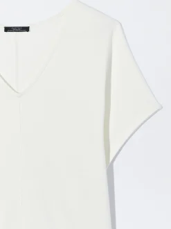 PARFOIS Camiseta B&aacute;sica Cuello Pico Crudo Fashion