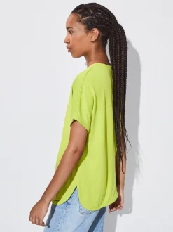 PARFOIS Camiseta B&aacute;sica Cuello Pico Amarillo Sale