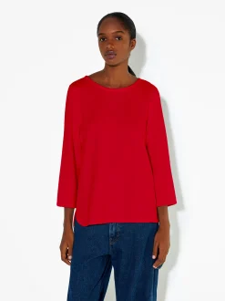 PARFOIS Camiseta Con Cuello Redondo Rojo Cheap