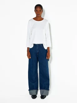 PARFOIS Camiseta Con Cuello Redondo Blanco Discount