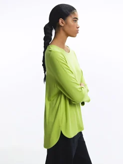 PARFOIS Camiseta Con Cuello Redondo Verde Outlet