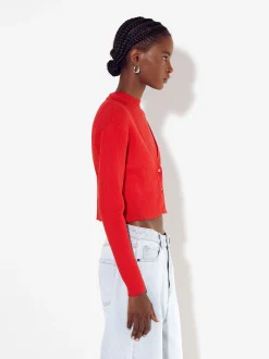 PARFOIS Cardigan De Punto Rojo Best