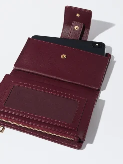 PARFOIS Cartera Con Asa De Mano Burdeos Store