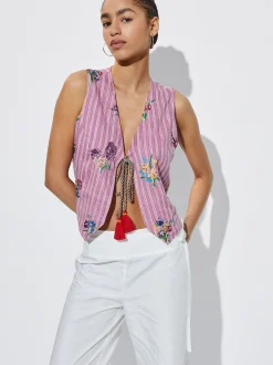 PARFOIS Chaleco Con Bordado Multicor Store