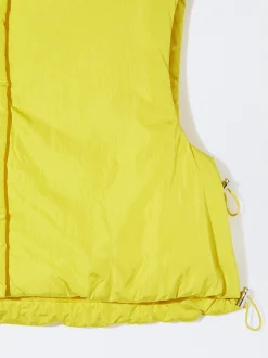 PARFOIS Chaleco Cropped Acolchado Amarillo Cheap