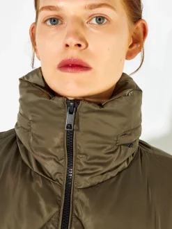 PARFOIS Chaqueta Acolchada De Cuello Alto Caqui Flash Sale