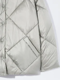 PARFOIS Chaqueta Acolchada De Cuello Alto Verde Best Sale