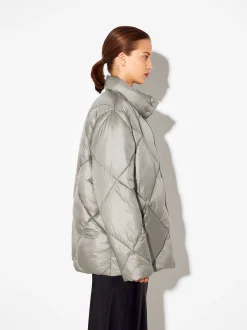 PARFOIS Chaqueta Acolchada De Cuello Alto Gris Online