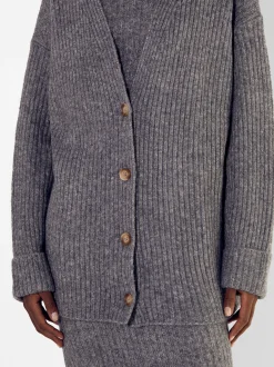 PARFOIS Chaqueta De Punto Con Botones Gris Flash Sale
