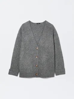 PARFOIS Chaqueta De Punto Con Botones Gris Flash Sale