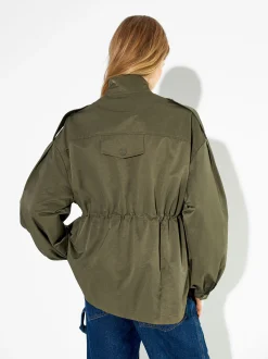 PARFOIS Chaqueta Estructura Botones Caqui New
