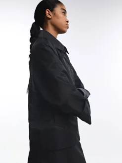 PARFOIS Chaqueta Leve Con Bolsillos Negro Shop