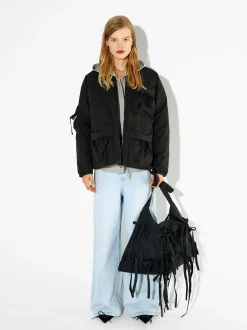 PARFOIS Chaqueta Leve Con Bolsillos Negro Cheap