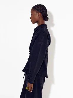 PARFOIS Chaqueta Vaquera Con Cordones Gris Clearance