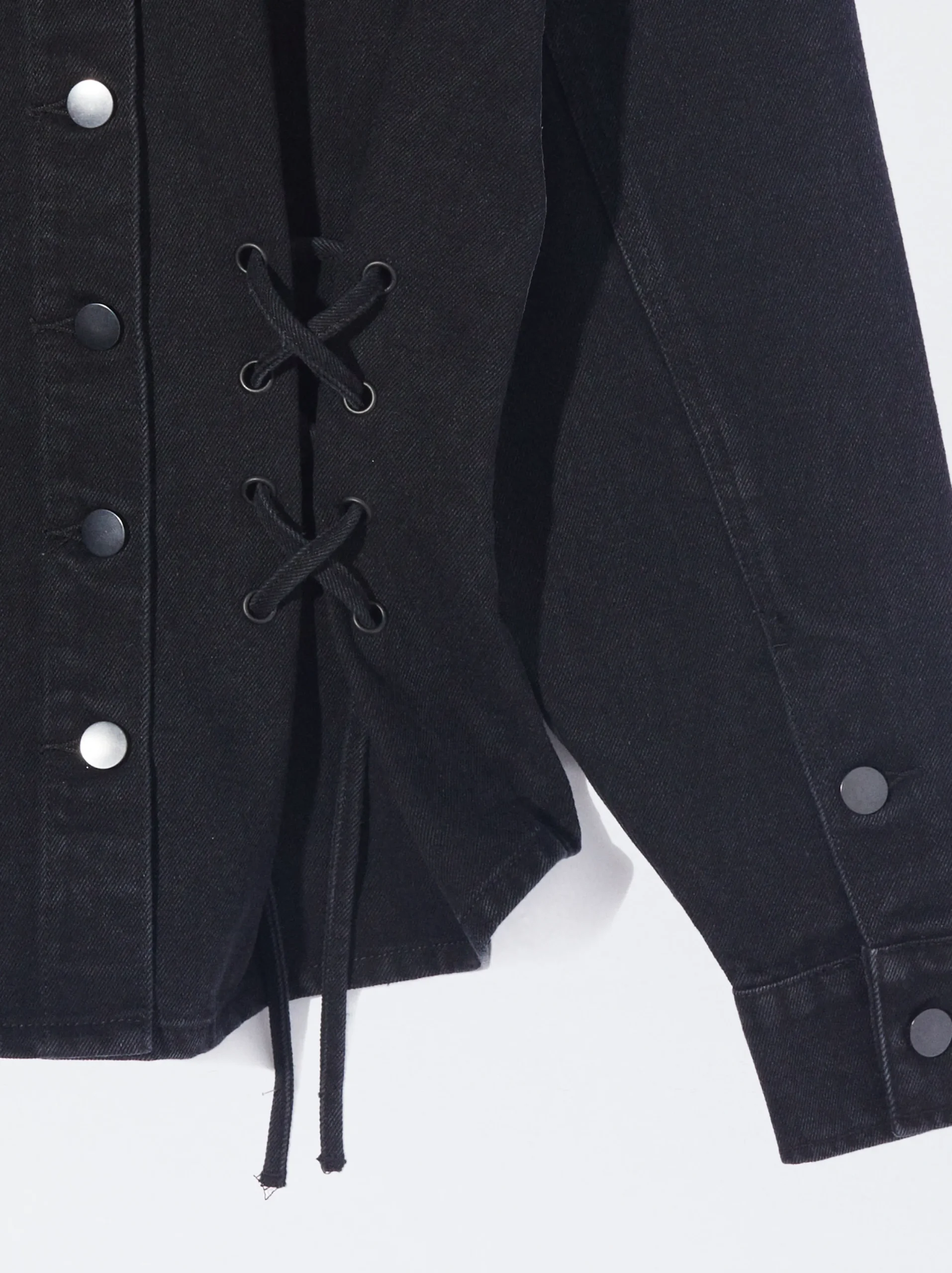 PARFOIS Chaqueta Vaquera Con Cordones Gris Clearance