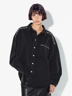PARFOIS Chaqueta Vaquera Con Cristales Negro Hot