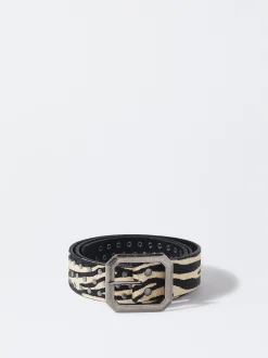 PARFOIS Cintur&oacute;n De Piel Animal Print Multicor Clearance