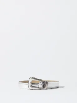 PARFOIS Cintur&oacute;n Liso Con Hebilla Plateado Flash Sale