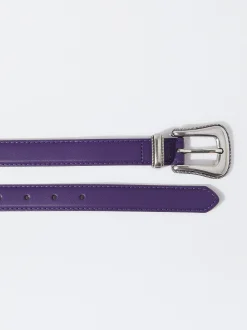 PARFOIS Cintur&oacute;n Liso Con Hebilla Violeta Flash Sale