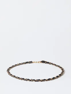 PARFOIS Cintur&oacute;n Met&aacute;lico Eslabones Dorado Negro Cheap