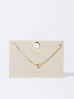 PARFOIS Collar Cadena Acero Con Trébol Dorado Best
