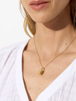 PARFOIS Collar Candado De Acero Personalizable Dorado Best
