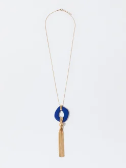 PARFOIS Collar Con Colgante Resina Azul Discount