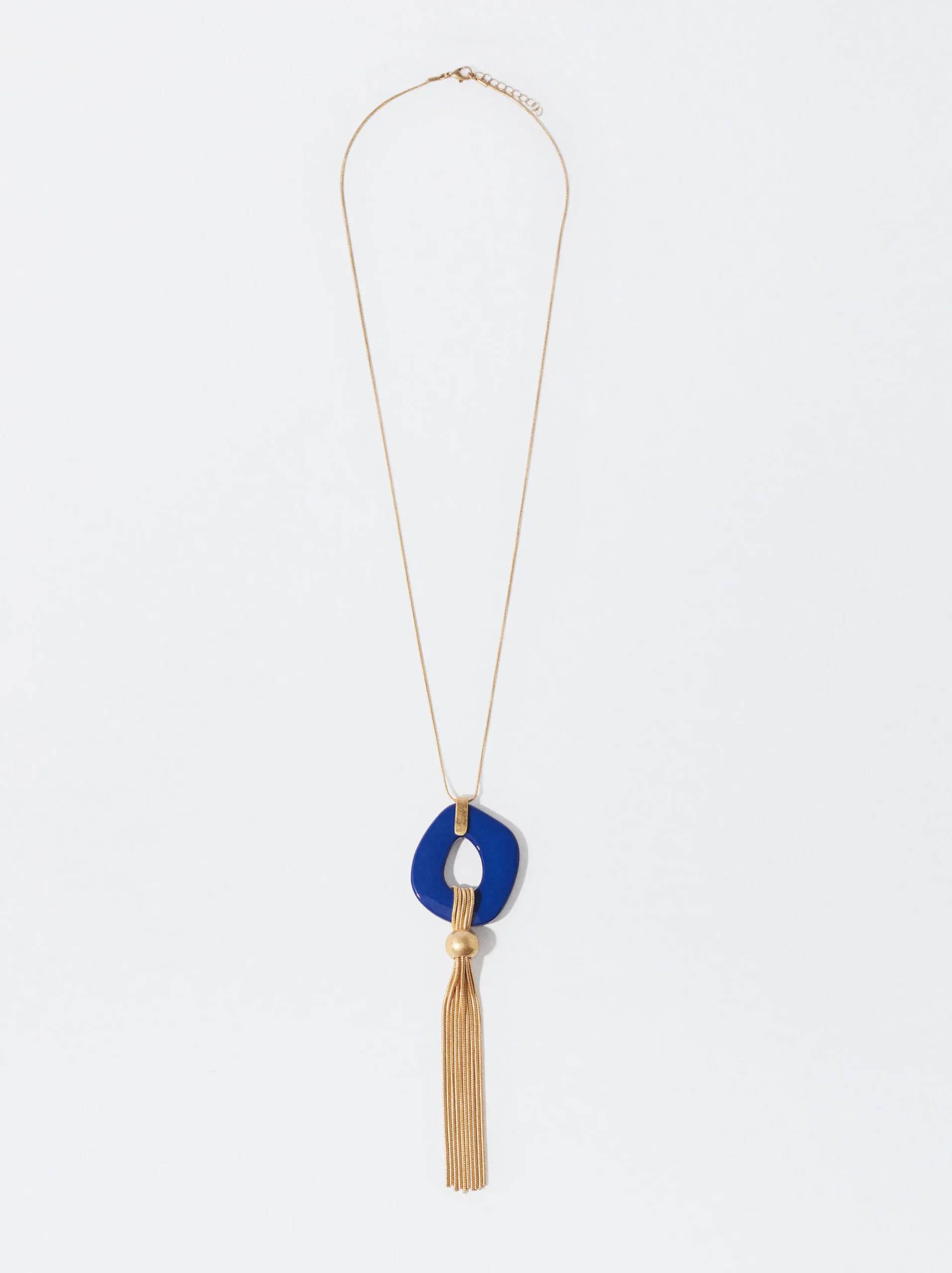 PARFOIS Collar Con Colgante Resina Azul Discount
