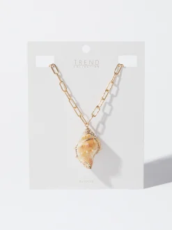 PARFOIS Collar Con Concha Dorado Sale