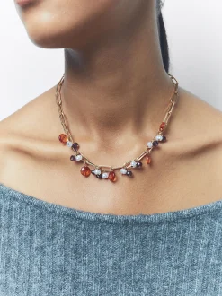PARFOIS Collar Con Cristales Multicor Cheap