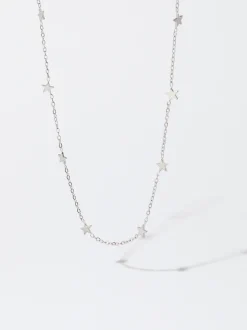 PARFOIS Collar Con Estrellas Plateado Sale