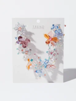 PARFOIS Collar Con Flores Multicor Best Sale