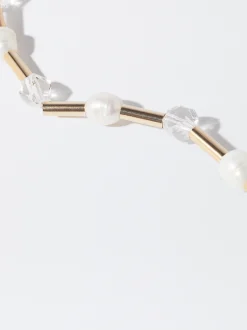 PARFOIS Collar Con Perlas Blanco Hot