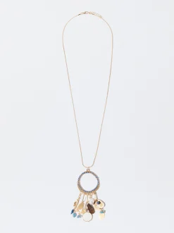 PARFOIS Collar Con Piedra Y Resina Multicor Cheap