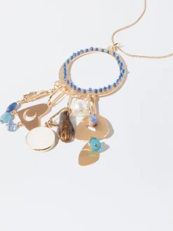 PARFOIS Collar Con Piedra Y Resina Multicor Cheap