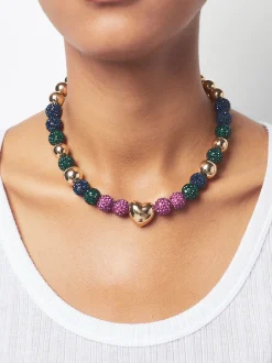 PARFOIS Collar Coraz&oacute;n Con Cristales Multicolor Multicor Online